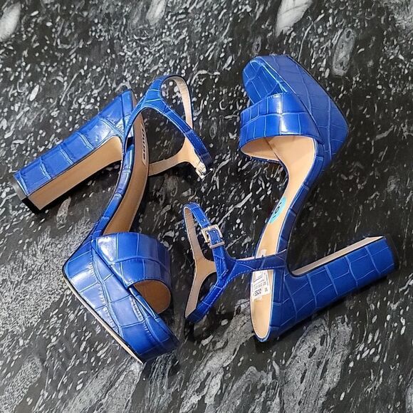 NEW DUNE LONDON MATCHES CROCODILE EMBOSSED LEATHER PLATFORM SANDAL - Picture 15 of 16